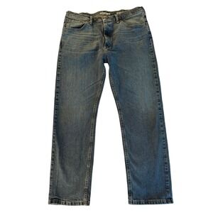 Wrangler Regular Fit Mens Jeans Blue Medium Wash Stretch 10MGW25RI 36x30